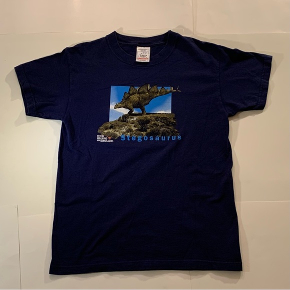 🦕 Y2K BBC WALKING WITH DINOSAURS STEGOSAURUS T-SHIRT YOUTH SIZE 12-13/152CM 🦕 - Picture 1 of 6